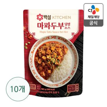 CJ제일제당 [본사배송] 백설 마파두부 덮밥소스 180g X 10개