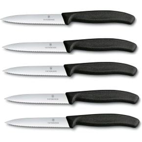 독일 빅토리녹스 과도 Victorinox 5-Piece Vegetable Knife Set Swiss Classic 블랙 - 10 cm wit