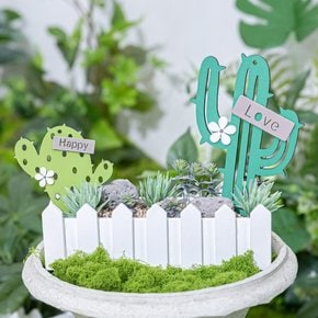 선인장 다육식물 울타리 화분 set 20cm (DIY) 인테리어 조화 테이블 장식 소품 카페 꾸미기