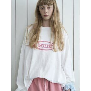 Sport logo patchwork long sleeve tee_ivory