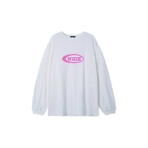 Sport logo patchwork long sleeve tee_ivory