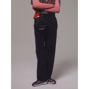 Corduroy Straight Pants_Black
