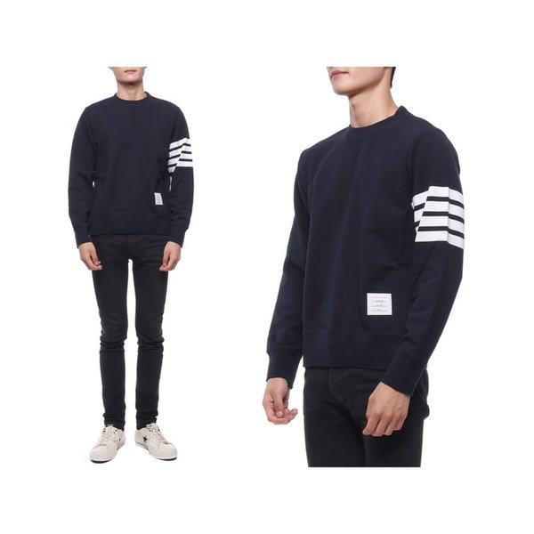 23FW 남성 사선 스트라이프 맨투맨 (MJT021H 00535 461 23F)