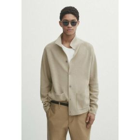 4605769 Massimo Dutti BUTTONED WITH POCKETS - Cardigan beige