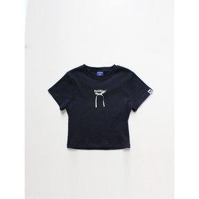 Ribbon Logo Slim Tee Navy