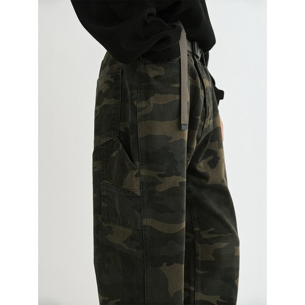 Washed duck double pants (camouflage)