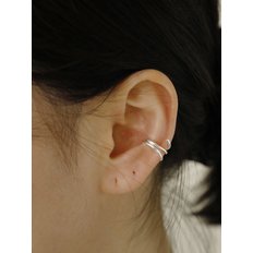 Silver matt twist Earcuff 실버 매트 꼬임 이어커프