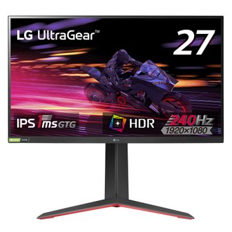  LG UltraGear 27GP750-B 27 HDIPS240Hz1ms(GtoG)HDRFreeSynnc Premium, G-SYNC 게이밍 모니터