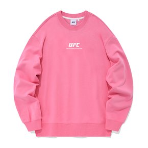 UFC 로고 모노그램 릴렉스핏 맨투맨 핑크 U2SWU1306PI