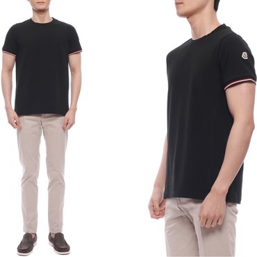 몽클레르 25SS 남성 로고 패치 반팔티셔츠 (8C71600 87296 999 25S)
