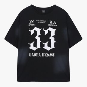오버핏 스프레이 반팔 티셔츠 LBRA26501_NC13