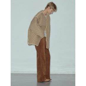 Classic Loose Fit Corduroy Boot-cut Pants_CTB533(Brown)