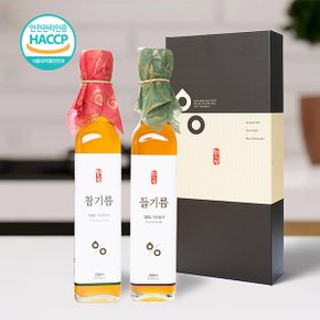 국산 저온압착 참기름 들기름 선물세트 4호(참기름,들기름,각250ml)(+선물박스,쇼핑백)