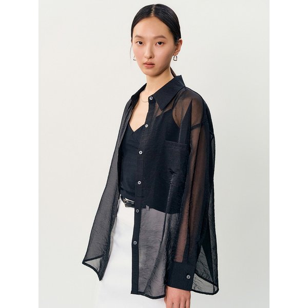 deia cross blouse _ Black