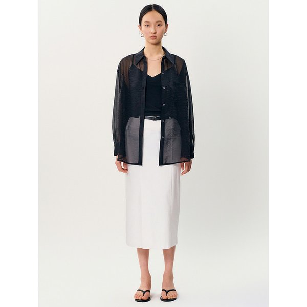 deia cross blouse _ Black