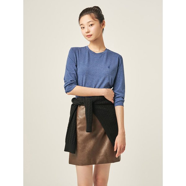 [Essential] 모달 혼방 7부 티셔츠  네이비 (BF5741E01R)