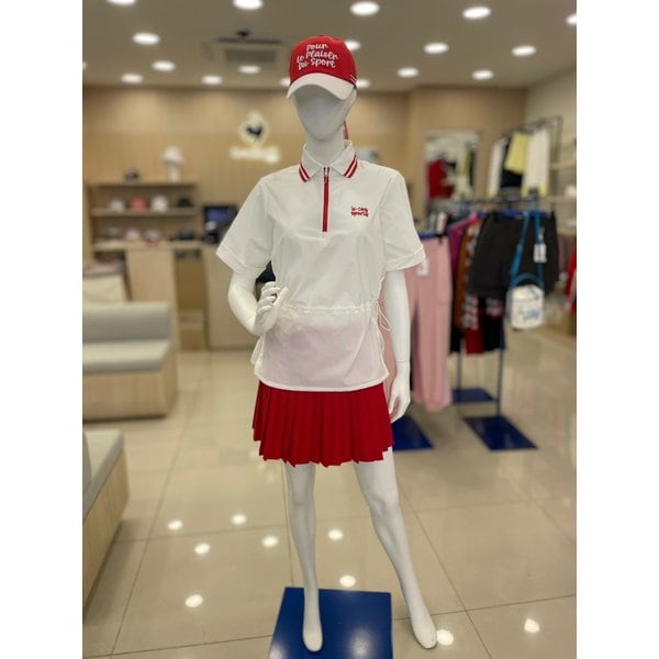 [여주점] 여성 중기장 우븐 반집업 티셔츠 GQ122LTS36