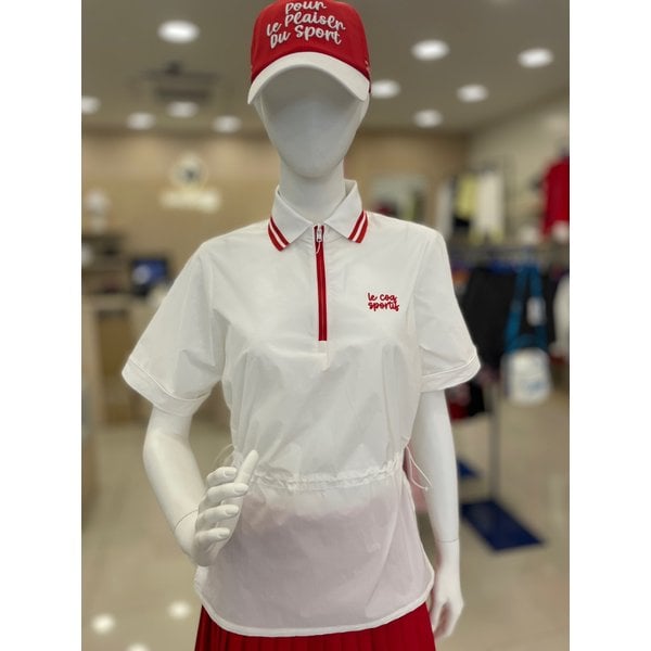 [여주점] 여성 중기장 우븐 반집업 티셔츠 GQ122LTS36