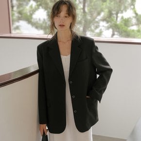 Wool blend tailored jacket [TIFA06JK05]_Black
