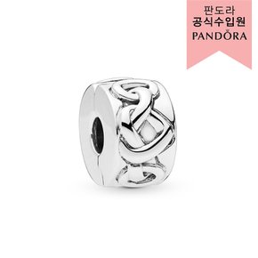 [백화점 보증서 제공] 노티드 하트 클립 참 798035