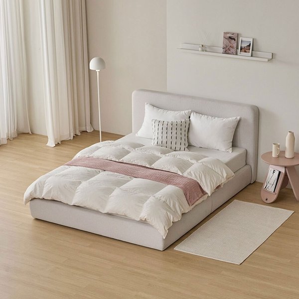 [착불] 우아미가구 모노 베인 아쿠아텍스 패브릭 호텔 침대 프레임 K 킹