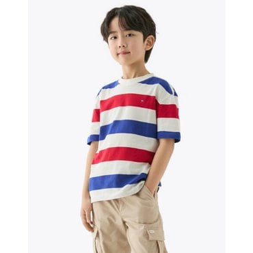 타미힐피거키즈 25년 S/S        T42F0KKO230BT2         볼드 스트라이프 티셔츠 (2컬러)