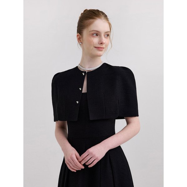 케이프 트위드 플레어 원피스 (2color)