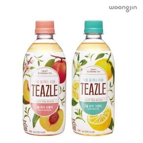 웅진 티즐 피치 우롱티 유자 그린티 500ml x 20페트 (WB659F2)