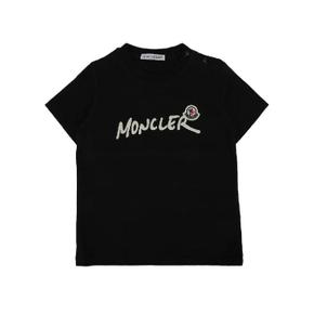 몽클레어 L29518C0001389AUM 999 BLACK Black stretch cotton jersey T shirt for Moncler K
