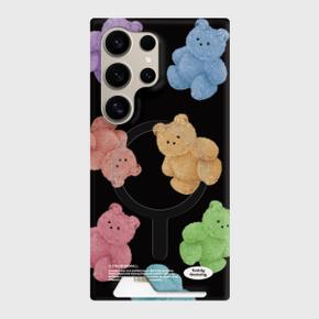 /더나인몰 rainbow teddy gummy pattern [맥세이프 카드수납 폰케이스]