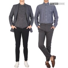 [BANESSOHomme] 남성 본딩 기모 슬랙스n하이스판 면 팬츠 AD9012n4155