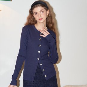 Button Point Cardigan Navy