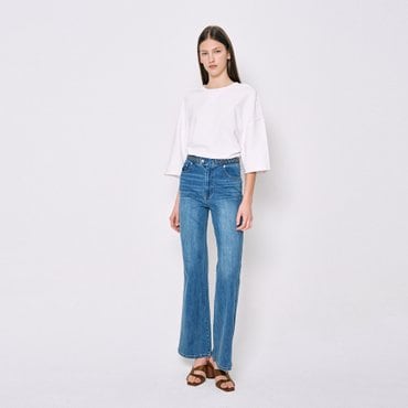 베르니스 [시즌오프 30%]브레이드 부츠컷 데님 팬츠 BE25S3FRNJ335