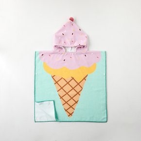 아이스크림 후드 극세사판초60x120cm