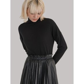 WOOL HIGH NECK TOP(BLACK)