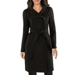 5320312 DKNY Womens Asymmetric Midi Wool Coat