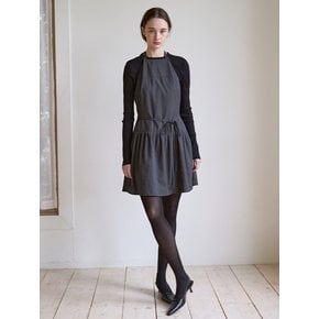 Moonlight Apron Layered Dress (Charcoal)