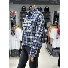 24F/W  지프 여성전용 세미 크롭 체크셔츠 JP3SHF121