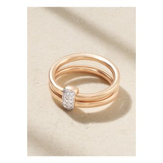 포멜라토 투게더 18k 로즈 골드 로듐 도금 다이아몬드 링 1647597357246855
