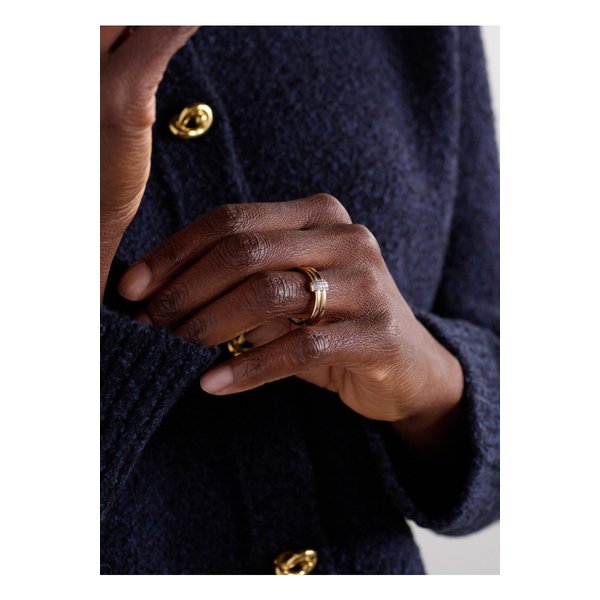 투게더 18k 로즈 골드 로듐 도금 다이아몬드 링 1647597357246855