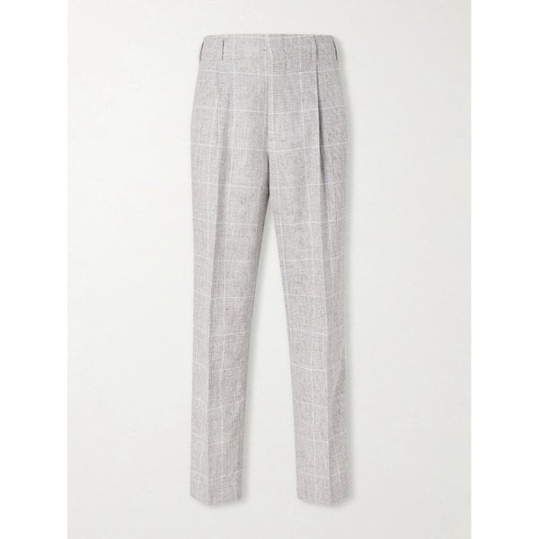 브루넬로쿠치넬리 플리츠 체크 울 블렌드 수트 팬츠 46376663163118557