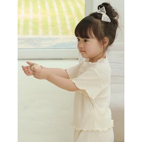 여름의 청순한  - 여름 유아 반팔 프릴 티
