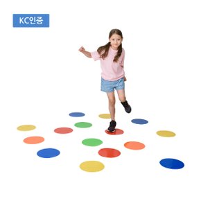 KS KC인증 무지개색 원형 마커 10개입 세트 체육 교구