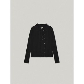 FORET COLLAR CARDIGAN SET (BLACK)