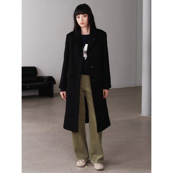 Signature Back Button Tailored Coat  Black (KE5X30M015)