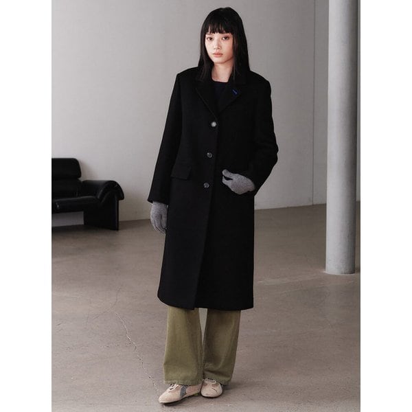 Signature Back Button Tailored Coat  Black (KE5X30M015)