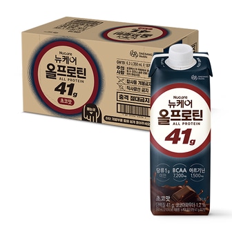 대상웰라이프 뉴케어 올프로틴 41g 초코맛 (350mlx18팩), 1박스