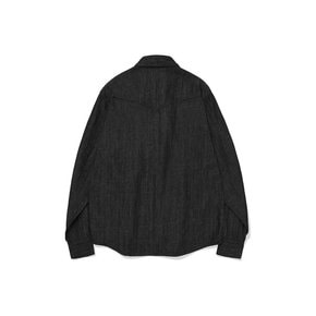 Western linen denim shirts / Black