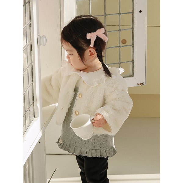 내일도 맑음 ver2 - 유아 프릴 카라 티셔츠