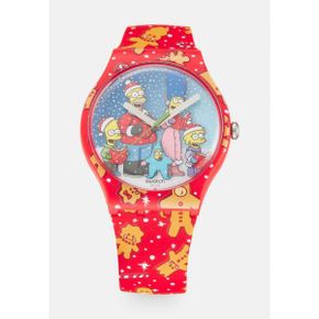 4136281 Swatch THE SIMPSONS - WONDROUS WINTER WONDERLAND UNI Watch red